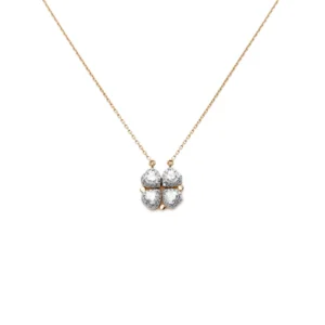 925 Silver Four Heart Pendant Necklace