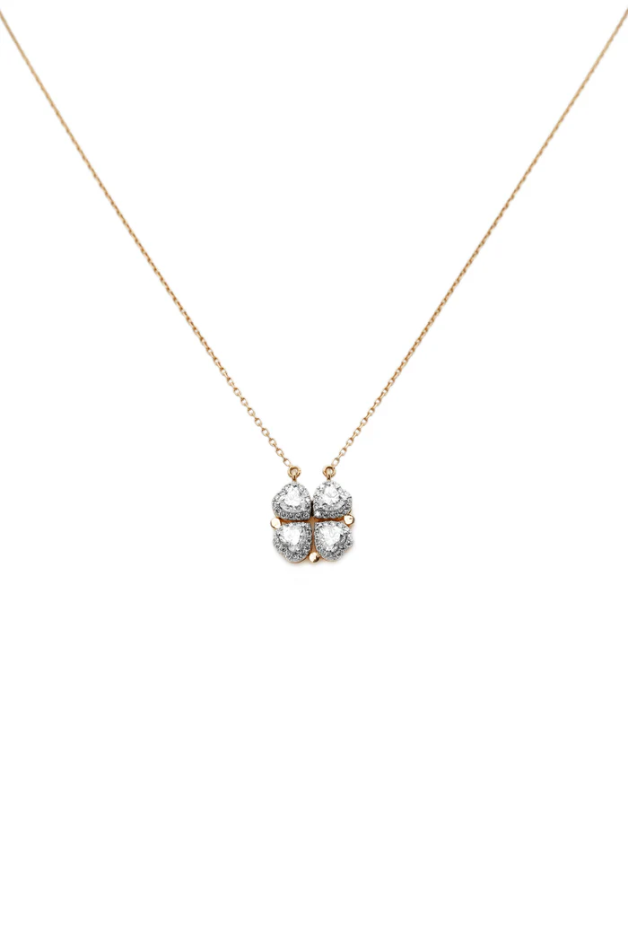925 Silver Four Heart Pendant Necklace - Image 3