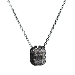 925 SILVER EMERALD HALO PENDANT