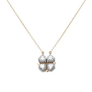 925 Silver Four Heart Pendant Necklace