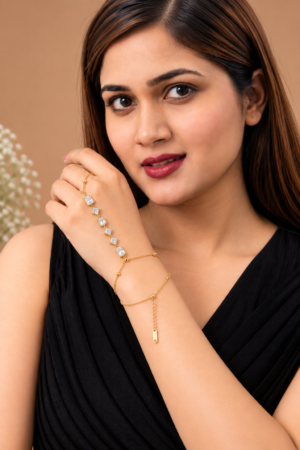 Orneve Aurora Radiance Crystal Hand Harness Bracelet