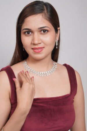 Royal Imperial American Diamond Collar Necklace