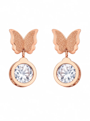 Orneve Papillon Éclat Crystal Drop Earrings