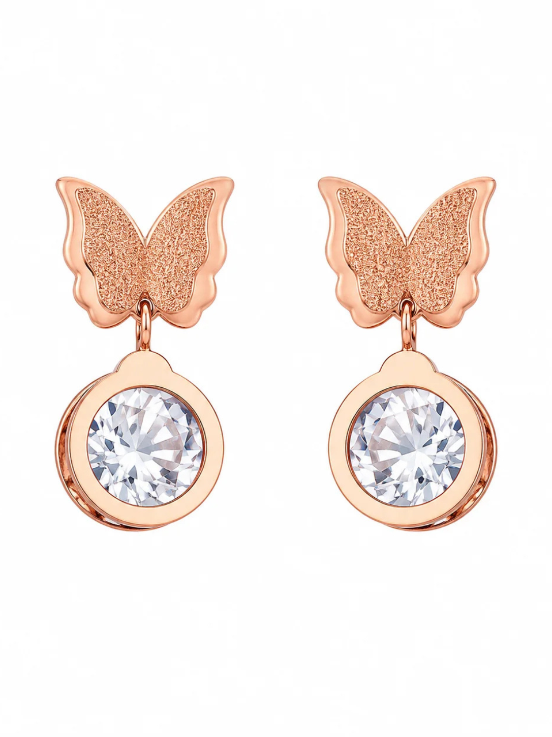 Orneve Papillon Éclat Crystal Drop Earrings