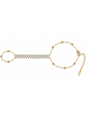 Orneve Lumière Mosaic Crystal Hand Harness Bracelet