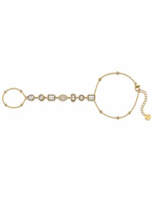 Orneve Celestial Cascade Crystal Hand Harness Bracelet