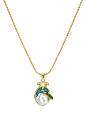 Orneve Azure Pearl Pendant Necklace