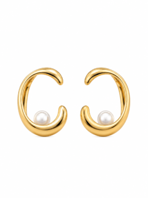 Orneve Aurelia Pearl Sculpt Earrings