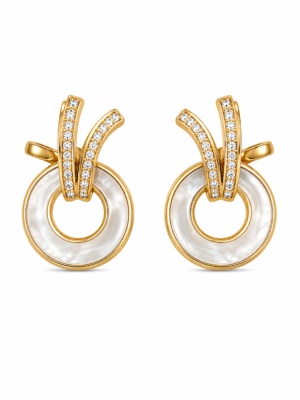 Orneve Celestia Halo Pavé Earrings