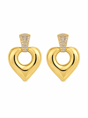 Orneve Cœur Sculpté Statement Earrings