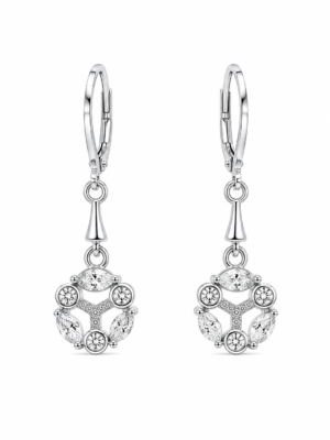 Orneve Celestia Argent Halo Drop Earrings