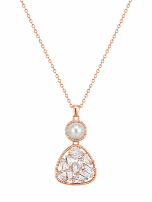 Orneve Pearl Éclat Crystal Pendant Necklace