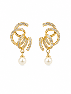Orneve Seraphine Pearl Entwine Earrings