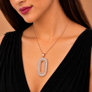 Orneve Aurelia Halo Pendant Necklace