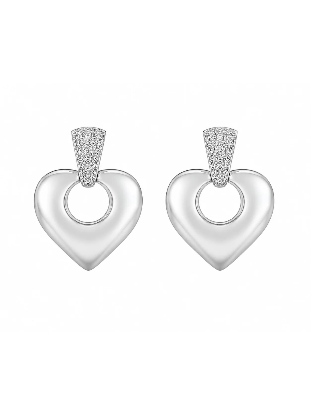 Orneve Cœur Sculpté Statement Earrings