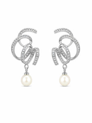 Orneve Seraphine Pearl Entwine Earrings