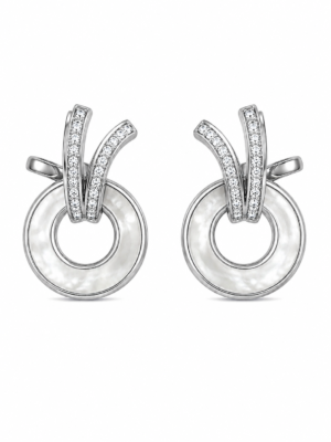 Orneve Celestia Halo Pavé Earrings